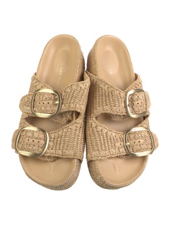 Loeffler Randall Raffia Patterned Slides