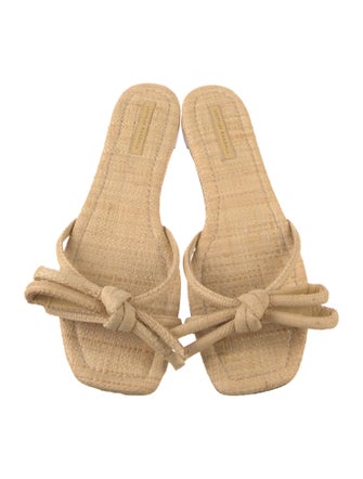 Loeffler Randall Raffia Bow Accents Espadrilles
