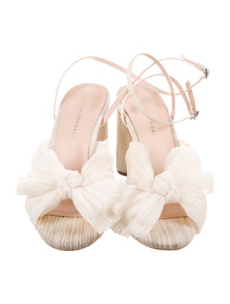 Loeffler Randall Animal Print Bow Accents Sandals