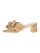 Loeffler Randall Raffia Bow Accents Slides