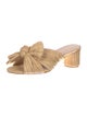 Loeffler Randall Raffia Bow Accents Slides