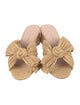 Loeffler Randall Raffia Bow Accents Slides