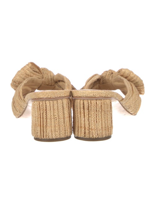 Loeffler Randall Raffia Bow Accents Slides