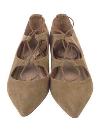 Loeffler Randall Suede Cutout Accent Ballet Flats