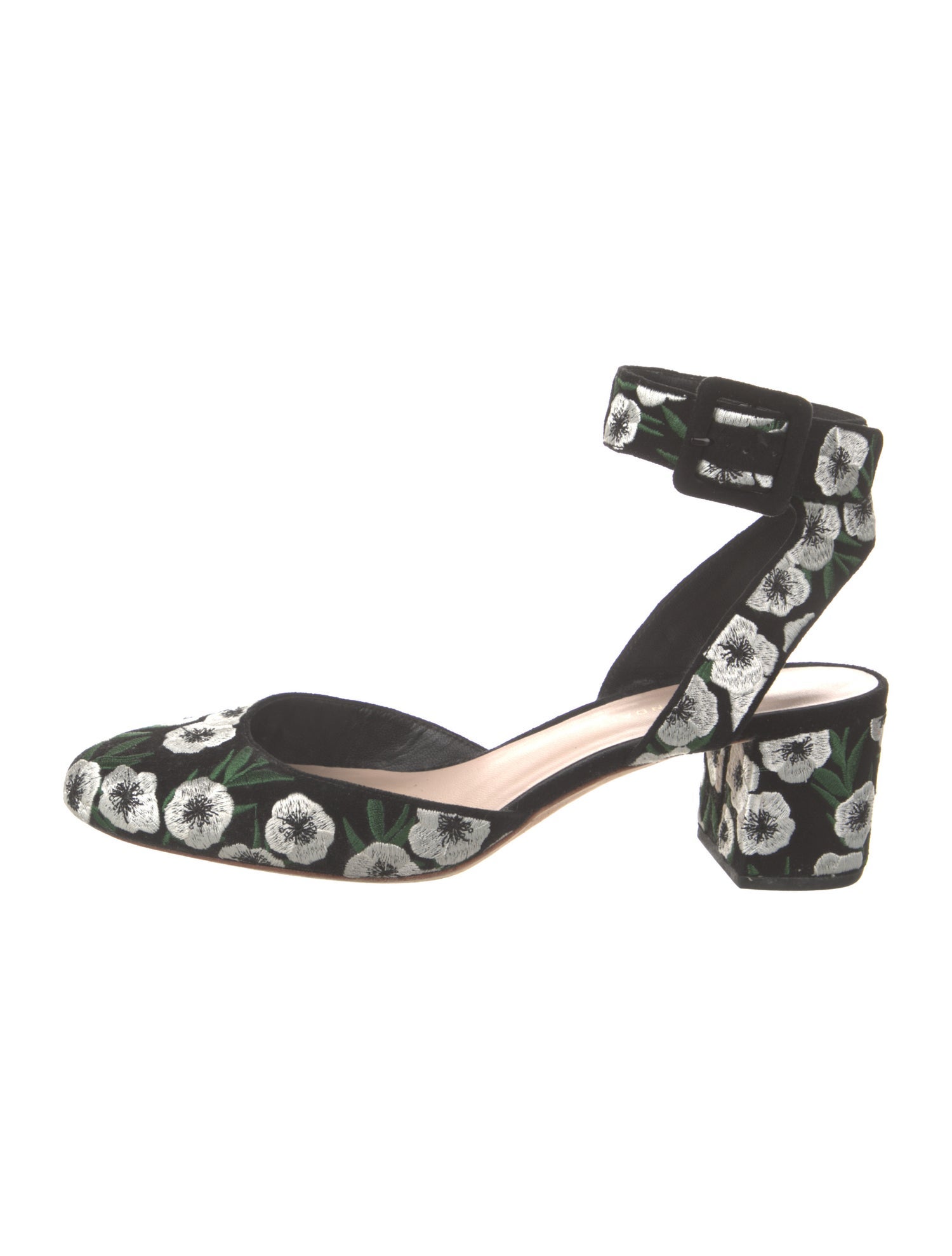 Loeffler Randall Suede Floral Print D'Orsay Pumps