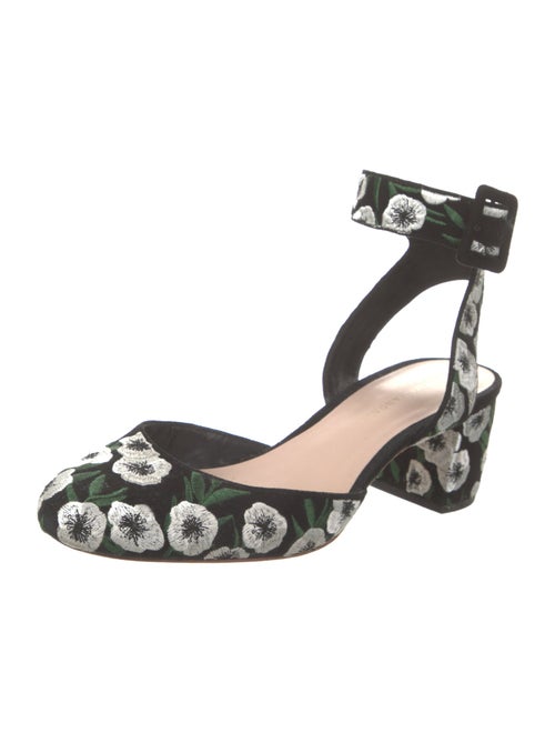 Loeffler Randall Suede Floral Print D'Orsay Pumps