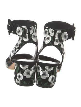 Loeffler Randall Suede Floral Print D'Orsay Pumps