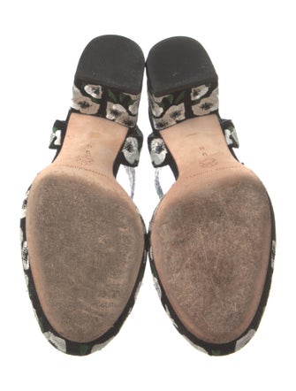 Loeffler Randall Suede Floral Print D'Orsay Pumps