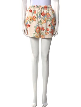 Loeffler Randall Floral Print Mini Shorts