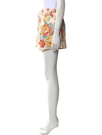 Loeffler Randall Floral Print Mini Shorts