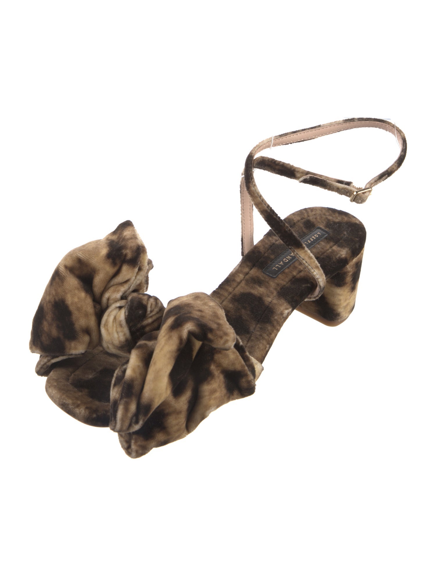 Loeffler Randall Velvet Animal Print Sandals