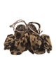 Loeffler Randall Velvet Animal Print Sandals