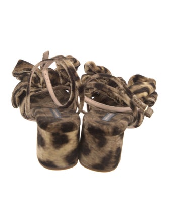 Loeffler Randall Velvet Animal Print Sandals
