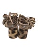 Loeffler Randall Velvet Animal Print Sandals