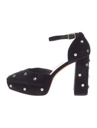 Loeffler Randall Velvet Crystal Embellishments D'Orsay Pumps