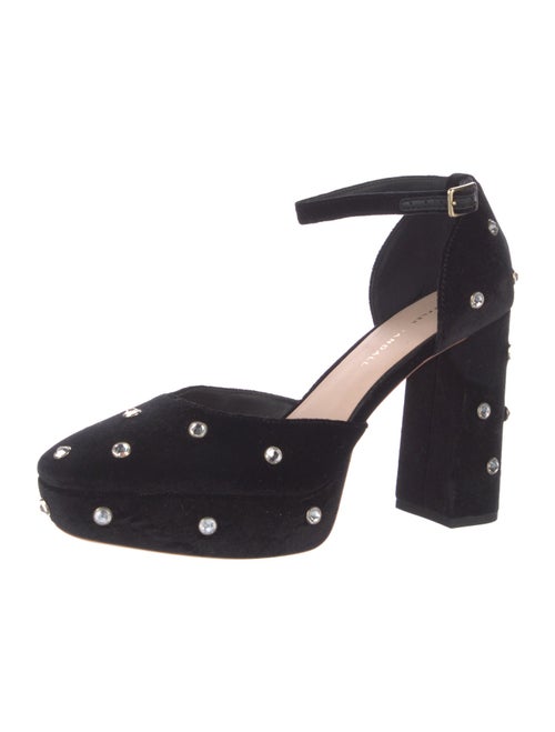 Loeffler Randall Velvet Crystal Embellishments D'Orsay Pumps