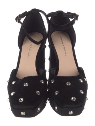 Loeffler Randall Velvet Crystal Embellishments D'Orsay Pumps