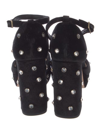 Loeffler Randall Velvet Crystal Embellishments D'Orsay Pumps