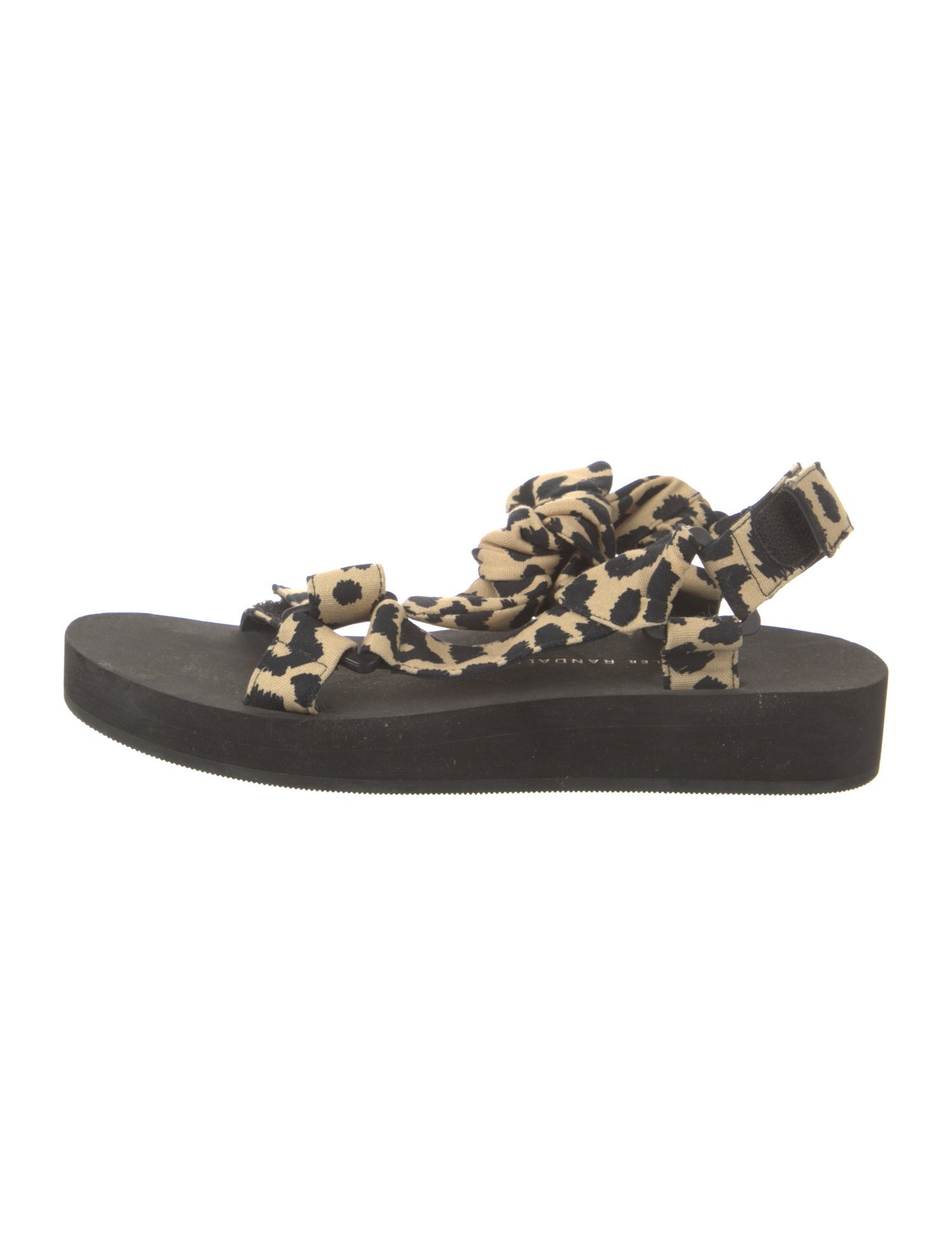 Loeffler Randall Animal Print Bow Accents Slingback Sandals