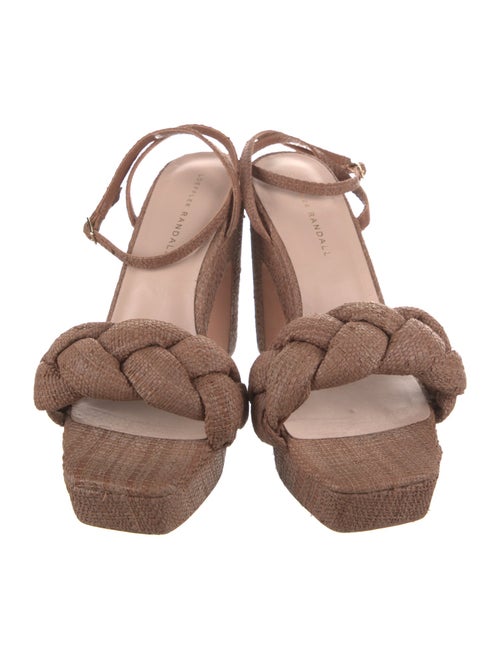 Loeffler Randall Straw Braided Accents Slingback Pumps