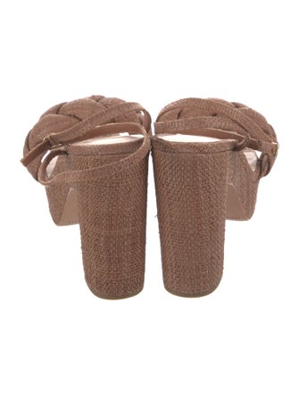 Loeffler Randall Straw Braided Accents Slingback Pumps