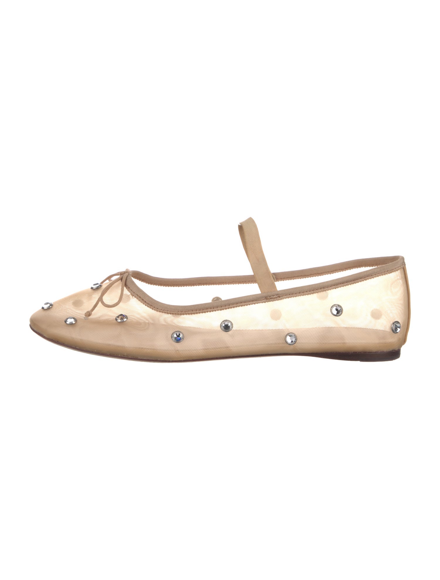 Loeffler Randall Mesh Crystal Embellishments Ballet Flats