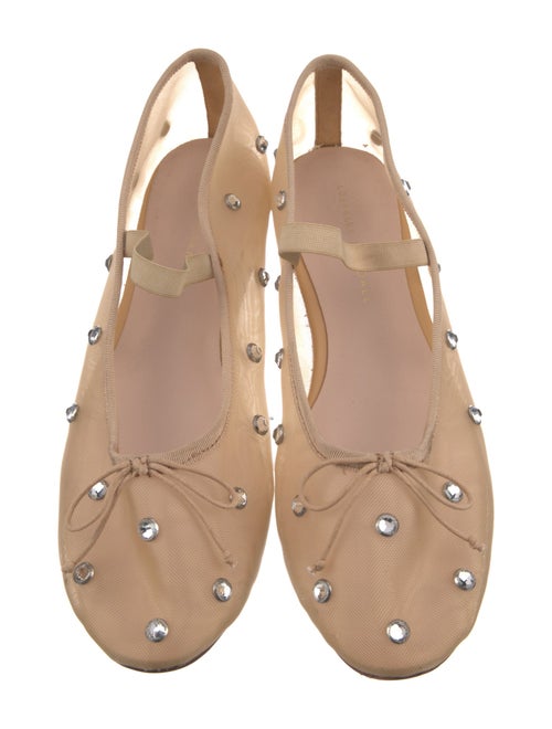 Loeffler Randall Mesh Crystal Embellishments Ballet Flats