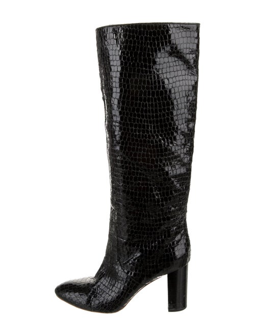 Loeffler Randall Leather Animal Print Boots