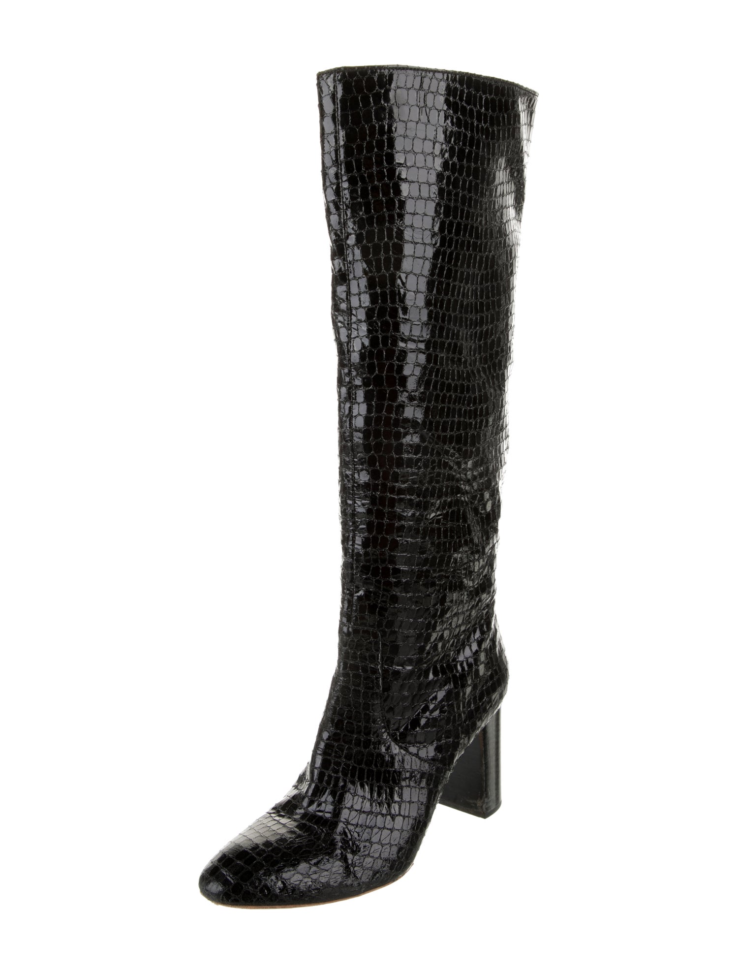 Loeffler Randall Leather Animal Print Boots