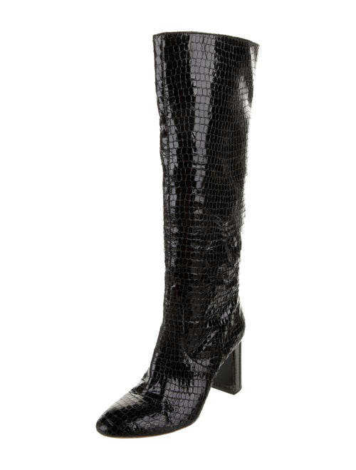 Loeffler Randall Leather Animal Print Boots