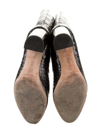 Loeffler Randall Leather Animal Print Boots