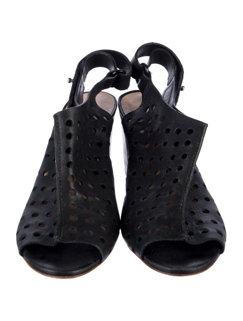 Loeffler Randall Leather Colorblock Pattern Slingback Sandals