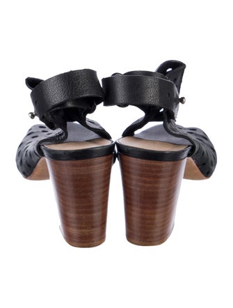 Loeffler Randall Leather Colorblock Pattern Slingback Sandals