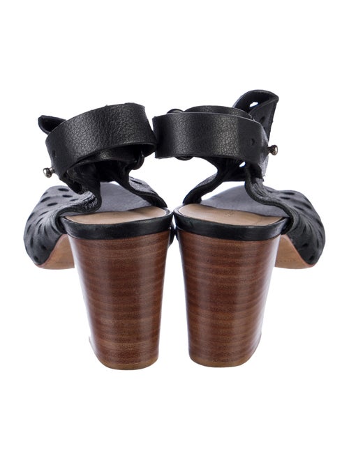 Loeffler Randall Leather Colorblock Pattern Slingback Sandals