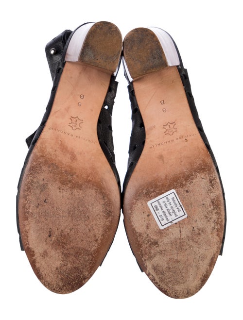 Loeffler Randall Leather Colorblock Pattern Slingback Sandals