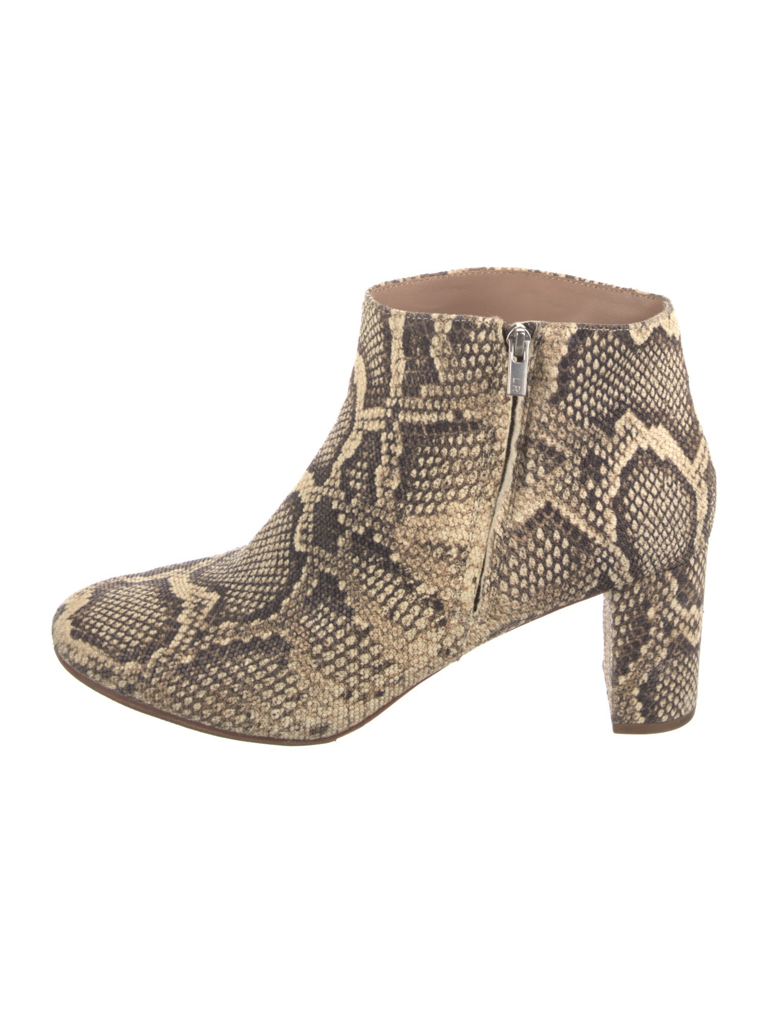 Loeffler Randall Embossed Leather Animal Print Boots