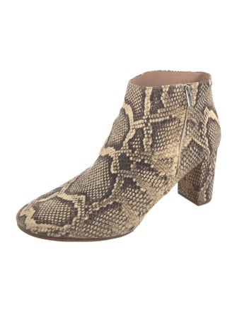 Loeffler Randall Embossed Leather Animal Print Boots