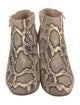 Loeffler Randall Embossed Leather Animal Print Boots