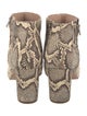 Loeffler Randall Embossed Leather Animal Print Boots