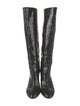 Loeffler Randall Embossed Leather Animal Print Boots