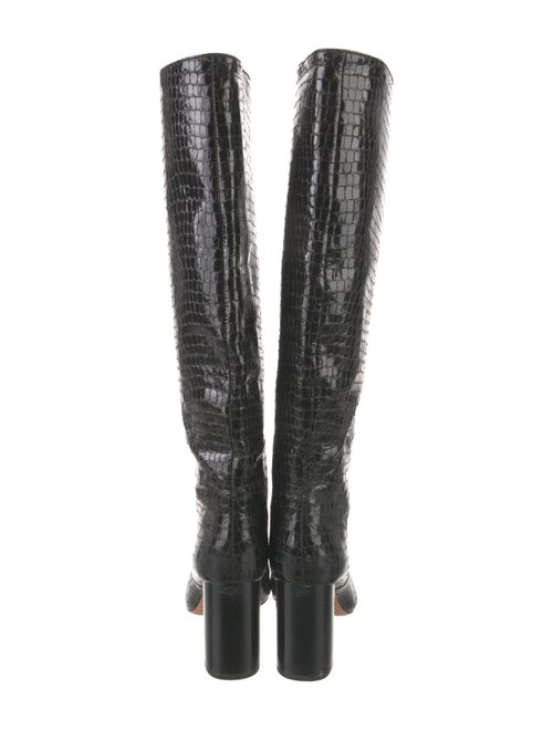 Loeffler Randall Embossed Leather Animal Print Boots