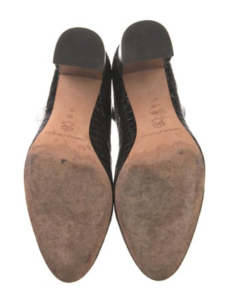 Loeffler Randall Embossed Leather Animal Print Boots