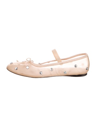 Loeffler Randall Mesh Crystal Embellishments Ballet Flats