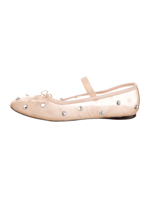Loeffler Randall Mesh Crystal Embellishments Ballet Flats