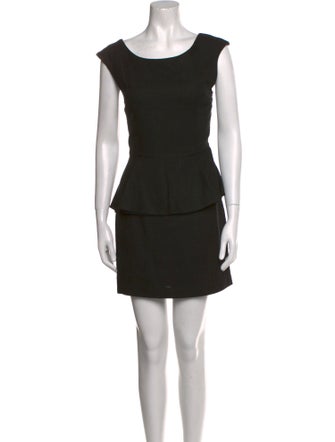 Loeffler Randall Bateau Neckline Mini Dress