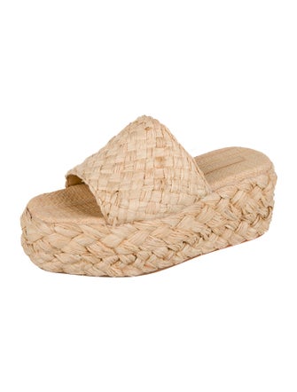 Loeffler Randall Raffia Braided Accents Espadrilles