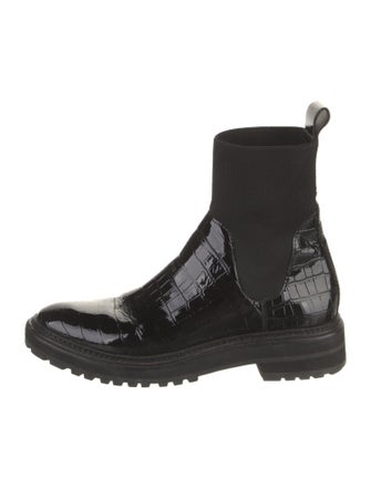 Loeffler Randall Embossed Leather Chelsea Boots