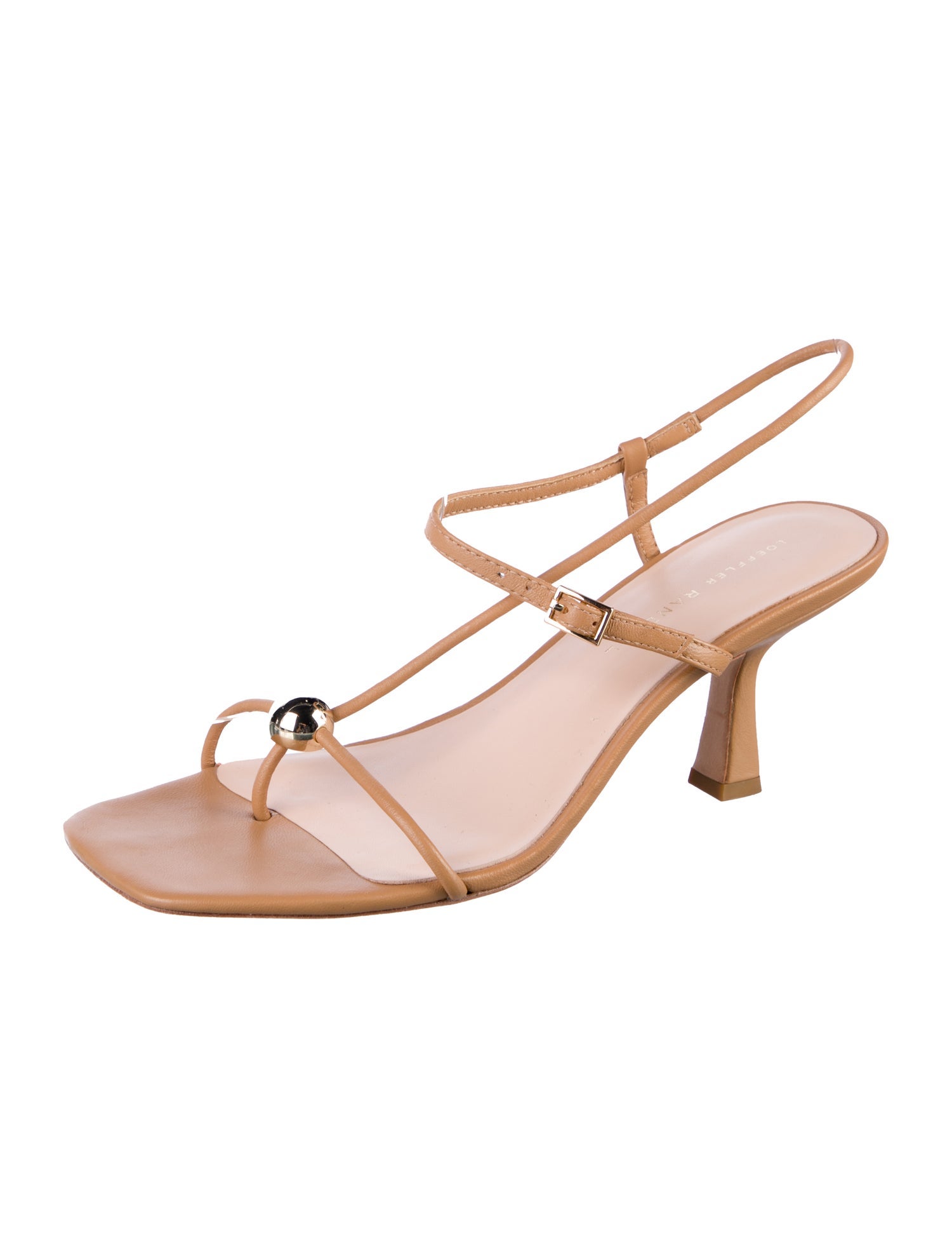 Loeffler Randall Leather Bow Accents Slingback Sandals