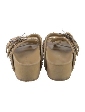 Loeffler Randall Suede Studded Accents Slides