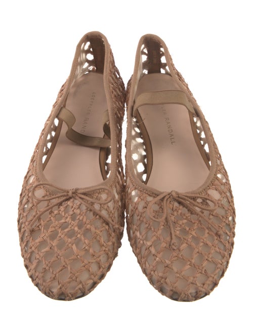 Loeffler Randall Straw Bow Accents Mary Jane Flats